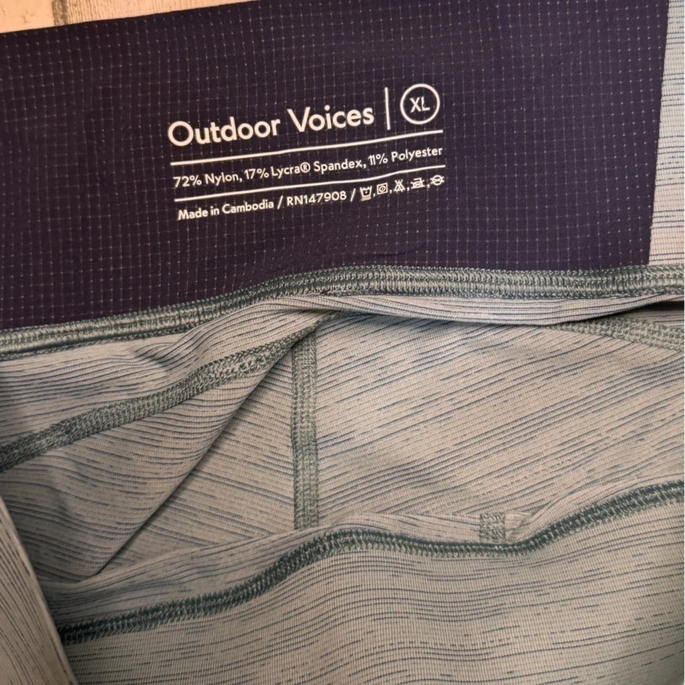 Outdoor Voices Tech Sweat 3/4 Leggings Slate Blue XL